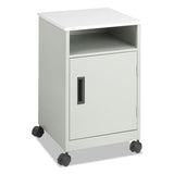 Steel Machine Stand W-compartment, One-shelf, 15.25w X 17.25d X 27.25h, Gray