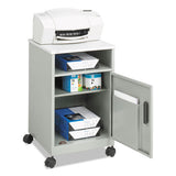 Steel Machine Stand W-compartment, One-shelf, 15.25w X 17.25d X 27.25h, Gray