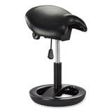 Twixt Sitting-height Saddle Seat Stool, Backless, Max 300lb, 19" To 24" High Seat,black Seat/base, Ships In 1-3 Business Days