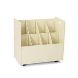 Laminate Mobile Roll Files, 8 Compartments, 30.13w X 15.75d X 29.25h, Putty