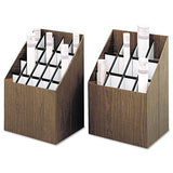 Corrugated Roll Files, 12 Compartments, 15w X 12d X 22h, Woodgrain