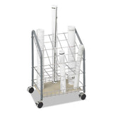 Wire Roll-files, 20 Compartments, 18w X 12.75d X 24.5h, Gray
