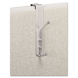 Over-the-panel Double-garment Hook, Satin Aluminum-chrome