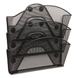 Onyx Magnetic Mesh Panel Accessories, 3 File Pocket, 13 X 4 1-3 X 13 1-2. Black