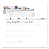 Sheet File Hanging Clamps, 100 Sheets Per Clamp, 43.75w, 6-carton