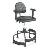 Adjustable T-pad Armrest For Safco Task Master Series Chairs, 3 X 9.75 X 11.5, Black, 2/set, Ships In 1-3 Business Days