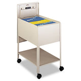 Extra-deep Locking Mobile Tub File, 13.5w X 24.75d X 28.25h, Black