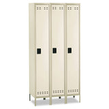 Single-tier, Three-column Locker, 36w X 18d X 78h, Two-tone Gray