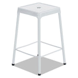 Counter-height Steel Stool, 25" Seat Height, Supports Up To 250 Lbs., Black Seat-black Back, Black Base