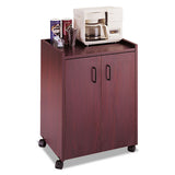 Mobile Refreshment Center, One-shelf, 23w X 18d X 31h, Mahogany