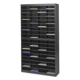 Steel-fiberboard E-z Stor Sorter, 72 Sections, 37 1-2 X 12 3-4 X 71, Black