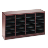 Wood-fiberboard E-z Stor Sorter, 24 Sections, 40 X 11 3-4 X 23, Mahogany