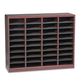 Wood-fiberboard E-z Stor Sorter, 36 Sections, 40 X 11 3-4 X 32 1-2, Mahogany
