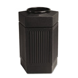 Canmeleon Indoor-outdoor Receptacle, Pentagon, Polyethylene, 45 Gal, Black
