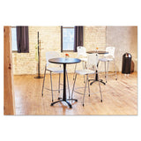 Dome Receptacle With Spring-loaded Door, Round, Steel, 15 Gal, Black