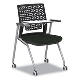 Thesis Training Chair W/flex Back And Tablet, Max 250 Lb, 18" High Black Seat, Gray Base, 2/carton,ships In 1-3 Business Days