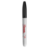 Industrial Permanent Marker, Fine Bullet Tip, Black, Dozen