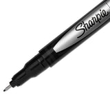 Water-resistant Ink Stick Plastic Point Pen, 0.88 Mm, Black Ink, Black-gray Barrel, Dozen