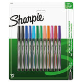Water-resistant Ink Stick Plastic Point Pen, 0.88 Mm, Black Ink, Black-gray Barrel, Dozen