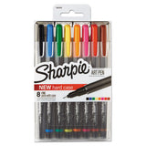 Art Pen W-hard Case Stick Porous Point Pen, 0.5mm, Assorted Ink-barrel, 8-set