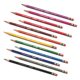 Col-erase Pencil With Eraser, 0.7 Mm, 2b (#1), Assorted Lead-barrel Colors, 24-pack