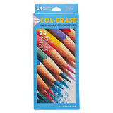Col-erase Pencil With Eraser, 0.7 Mm, 2b (#1), Assorted Lead-barrel Colors, 24-pack