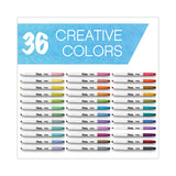 S-note Creative Markers, Assorted Ink Colors, Bullet-chisel Tip, Assorted Barrel Colors, 36-pack
