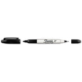 Twin-tip Permanent Marker, Fine-extra-fine Bullet Tip, Blue, Dozen