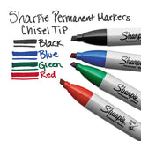 Chisel Tip Permanent Marker, Medium, Red, Dozen