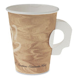 Mistique Polycoated Hot Paper Cup, 12 Oz., Printed, Brown, 50-bag