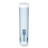 Adjustable Frosted Water Cup Dispenser, Wall Mounted, Blue