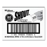 Wipe & Go Instant Stain Remover, 4.7 X 5.9, 80 Packets-carton