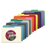 Interior File Folders, 1-3-cut Tabs, Letter Size, Orange, 100-box