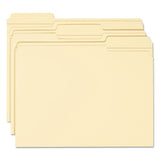 100% Recycled Reinforced Top Tab File Folders, 1-3-cut Tabs, Letter Size, Manila, 100-box