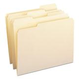 100% Recycled Reinforced Top Tab File Folders, 1-3-cut Tabs, Letter Size, Manila, 100-box