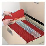 Four-section Pressboard Top Tab Classification Folders With Safeshield Fasteners, 1 Divider, Letter Size, Bright Red, 10-box
