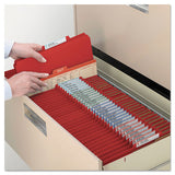 Six-section Pressboard Top Tab Classification Folders With Safeshield Fasteners, 2 Dividers, Letter Size, Bright Red, 10-box