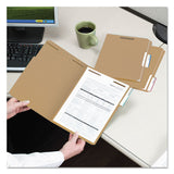Top Tab 2-fastener Folders, 1-3-cut Tabs, Letter Size, 11 Pt. Kraft, 50-box
