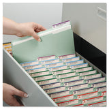 Expanding Recycled Heavy Pressboard Folders, 1-3-cut Tabs, 2" Expansion, Legal Size, Gray-green, 25-box