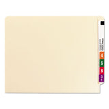 Heavyweight Manila End Tab Folders, 9.5" Front, 1-ply Straight Tab, Letter Size, 100-box