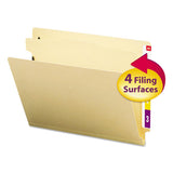 Manila End Tab Classification Folders, 2 Dividers, Letter Size, Manila, 10-box