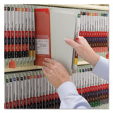 End Tab Pressboard Classification Folders With Safeshield Coated Fasteners, 1 Divider, Legal Size, Gray-green, 10-box