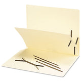 Twin Prong Fasteners, 0.63" And 1" Capacity, 2.75" Center To Center, Brown, 100-box