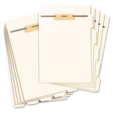 Stackable Folder Dividers W- Fasteners, 1-5-cut End Tab, Letter Size, Manila, 50-pack