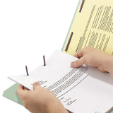 End Tab 1" Expansion Pressboard File Folders W-two Safeshield Coated Fasteners, Straight Tab, Legal Size, Gray-green, 25-box