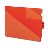 End Tab Poly Out Guides, Two-pocket Style, 1-3-cut End Tab, Out, 8.5 X 11, Red, 50-box