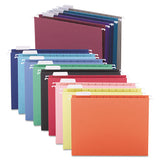 Colored Hanging File Folders, Letter Size, 1-5-cut Tab, Navy, 25-box