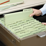 Fastab Hanging Folders, Legal Size, 1-3-cut Tab, Moss, 20-box