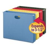Hanging Pockets With Full-height Gusset, Letter Size, Assorted, 4-pack