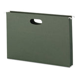 Hanging Pockets With Full-height Gusset, Legal Size, Standard Green, 25-box
